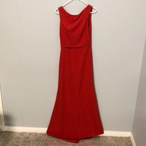 Alfabridal floor length red dress